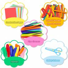 Set de 6/12 Piezas de Títeres de Fieltro DIY / Paquete de Material de Fieltro de 800 Piezas Juego de Manualidades de Arte Hecho a Mano que incluye Títere de Mano en Blanco, Ojos Saltones, Decoraciones de Fieltro, Pompones de Colores para crear tu propio títere. Juguetes interactivos para maestros en el aula. Regalo único para celebraciones, actividades, recompensas, cumpleaños, aniversarios, temas de Pascua y primavera. - Multicolor - Ver 9