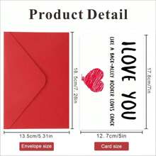 1pc Funny Greeting Card, Joke Card, Love Note, Hilarious Card For Her, 5*7in With Envelope, Sincere Wordings, Entertaining Birthday Card, Prank Gift For Family, Wife, Girlfriend, Coworker, Mom, Lover, Boyfriend, With Heartfelt Message