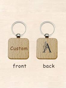 1/3/5 portachiavi in legno personalizzati, 26 lettere, fiori e logo personalizzati, accessori fai-da-te per ciondoli, borse, portafogli, cellulari, regali per animali domestici, uomini, donne, bambini, zaini, regali di San Valentino, Festa del papà, inizio scuola e altre occasioni speciali. Disponibili in incisione, paillettes, acciaio inossidabile, vintage, casual, unisex, hipster, Old Money, stile unico, personalizzato, idea regalo perfetta per lui, idea regalo perfetta per lei, fidanzato, fidanzata, famiglia, amici, nonni, bambini, anniversario, compleanno, matrimonio, laurea, regalo di inaugurazione casa