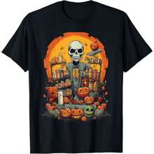 Camiseta con arte abstracto colorido del arcoíris y el reloj de arena - Negro - Ver 1