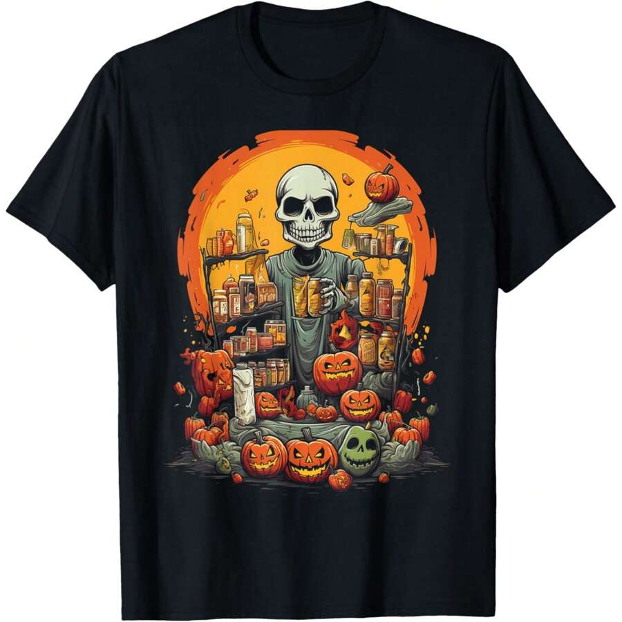 Camiseta con arte abstracto colorido del arcoíris y el reloj de arena - Negro - Ver 1