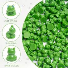 10/20/30pcs Resin Mini Green Frog Figurines, Small Sculpture Ornament Animal Model For DIY Landscape, Home Decoration Accessories