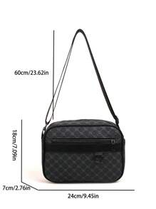 1pc Men's Fashion PU Leather Shoulder Bag, Crossbody Bag, Messenger Bag, Satchel With Multiple Pockets, Scratch And Wear Resistant, Suitable For Going Out, Work Commute, Travel, Adjustable Strap, Casual And Stylish Black Color Summer Summer Bag Spring Break Vacation Bags Gift Bag Pack Cross Body Bag Vintage Bags School Supplies Purse Sling Bag