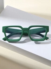 1 pieza Montura de gafas ópticas cuadrada retro azul para hombre, adecuado como regalo tanto para hombres como para mujeres