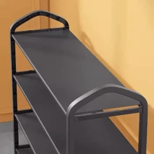 3/4/5 Tier Shoe Rack Stand Storage Self Organiser Lightweight Compact Space Saving New - New Black Shoe Rack - View 7