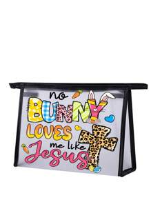 1 Pieza, Bolsa de Maquillaje para Mujer, Bolsa de Almacenamiento de Viaje, Monedero, Bolsa de Playa, Regalo Vacacional, Para Obsequiar a Amigos, Vibras Bohemias