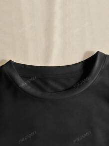 Pattern Print Short Sleeve Round Neck T-Shirt, Minimalist And Fashionable, Suitable For Summer