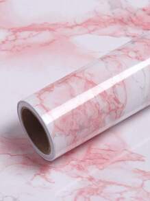 1 Roll Self-Adhesive Pink Marble Wallpaper, Removable, Waterproof, Suitable For Wall Renovation, Countertop, Cabinet And Drawer Sticker, Multi-Purposepeel And Stick Wallpaper Gifts Birthday Graduation