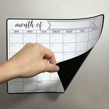 1 Magnetic Fridge Calendar - Strong Magnetic Backing, Smooth Dry Erase Surface, Practical Calendar, Whiteboard - Great For Self-Disciplined Planning - Great For Kitchen Organization, Meal Planning, Family Planning, Reminders And Fridge Notes