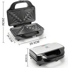 SUPERLEX 3-in-1 Sandwichmaker, Waffeleisen, Kontaktgrill, Spülmaschinengeeignet, Edelstahl, Rutschfeste, Sandwichtoaster für Panini, Waffeln, 900W