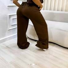 Super Stylish, Modern And Elegant Sweatshirt Pants. - Coffee Brown - View 1