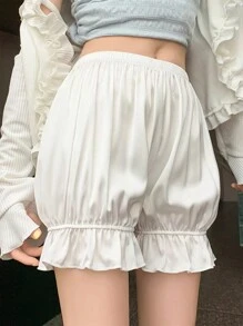 Womens Lolita Bloomers Ruffle Pumpkin Pants Bottom Shorts