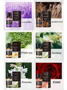 New 10ml Water-Soluble Aromatherapy Essential Oil For Home, Bedroom, Car, Air Freshener, Humidifier. Includes Over 10 Scents Such As Jasmine, Rose, Sandalwood, Lavender, Lemon And More.