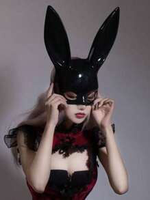 1pc New Cosplay Rabbit Mask, Easter Decorative Mask, Half-Face Bunny Girl Mask, Suitable For Carnival Party, Festival Costume - Multicolor - View 5