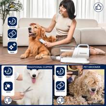 [LimitedTimeDeal]Dog Grooming Vacuum, 13000Pa Dog Vacuum Brush For Shedding Grooming, Pet Grooming Vacuum, Dog Hair Vacuum Groomer, 2.5L Large Dog Grooming Kit, Pet Products #TikTokShop - G2-W(四合一) - 查看 5