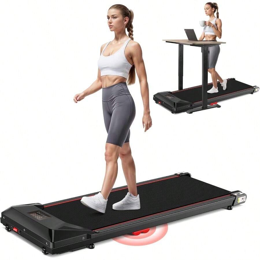 BLACK LORD MS2 Electric Under Desk Walking Pad Treadmill With Incline,3.4HP Fitness Equipment Black, Jogging And Running Exercise Cardio Trainer With Bluetooth Remote Control For Home Gym And Office