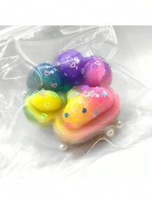 彩虹系列柔软玩具，软硅胶渐变减压玩具，回弹缓慢，挤压小玩意礼物 - 彩色 - 查看 9