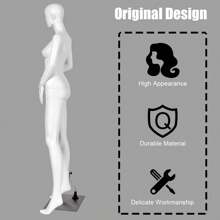 177cm Female Mannequin Full Body Manikin Arms Head 360 Degree Rotatable Display - White - View 3