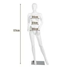 177cm Female Mannequin Full Body Manikin Arms Head 360 Degree Rotatable Display - White - View 2