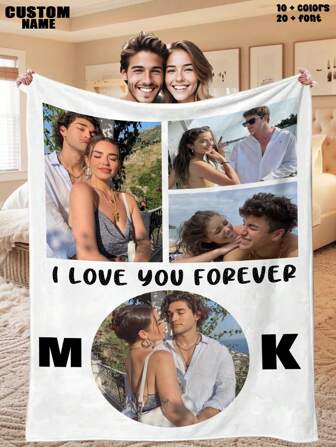 カスタマイズされた写真ブランケット1枚、カスタマイズされたテキストブランケット、パーソナライズされた面白いブランケット、心地よいブランケット、家族へのギフト、結婚祝い、誕生日プレゼント、母の日ギフト、父の日ギフト、彼女へのギフト、お母さん/お父さんへのギフト、友人へのギフト。