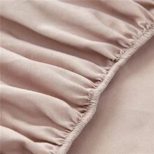 Fitted sheet 140x200cm, 160x200cm, 180x200cm, 200x220cm single color smooth soft and delicate - 淺粉色 - 查看 4