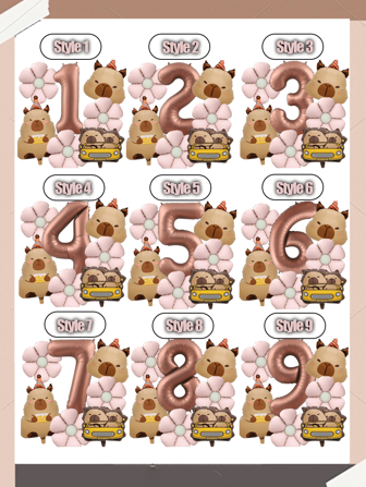 水豚 水豚 卡通铝膜气球 派对装饰布置 漂浮空心数字气球，婚礼气球，婚礼装饰，家居装饰，房间装饰，派对回礼 新娘礼物 生日 毕业 生日装饰 派对装饰 单身派对装饰 毕业装饰 学校装饰 学校惊喜 宿舍装饰 返校