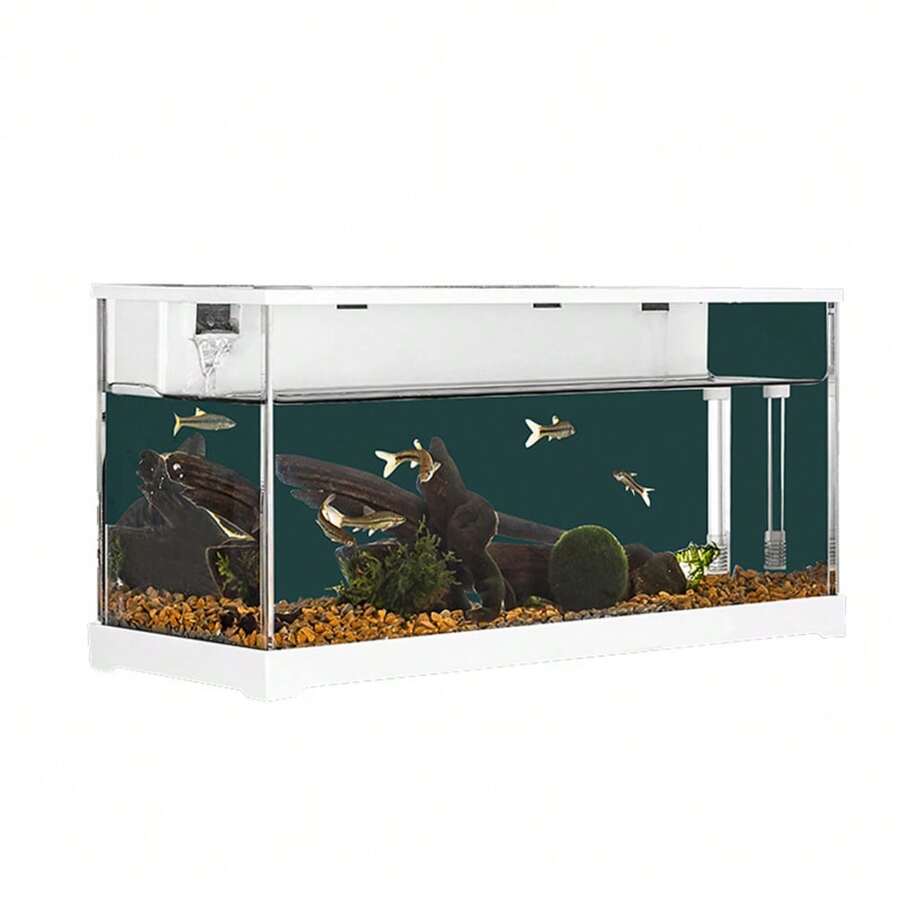 UKCOCO Betta Fischglas Mit Trennwand - Transparentes Acryl Aquarium