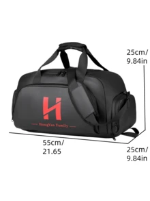 Large Capacity Dual-Use Backpack With Shoe Compartment, Casual Travel Bag Valentines Gifts Valentine Gifts For Men Valentine Day Holiday School Laptop Case The Sporty Life - Black - View 9