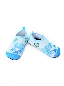Zapatos de agua elegantes para niños, diseño adorable de estrella de mar en azul claro, antideslizantes, de secado rápido, fáciles de llevar para parques acuáticos, playas y jardines - Celeste - Ver 4