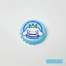 Sanrio 6/12/18 pezzi Accessori per tappi di bottiglia in resina con personaggi Sanrio, per fai da te come cover per telefono, fermagli per capelli, ciondoli, adesivi per frigorifero/tazze, design casuale estivo, per la scuola