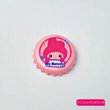 Sanrio 6/12/18 pezzi Accessori per tappi di bottiglia in resina con personaggi Sanrio, per fai da te come cover per telefono, fermagli per capelli, ciondoli, adesivi per frigorifero/tazze, design casuale estivo, per la scuola