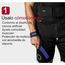 SKDK Correas de levantamiento de silicona antideslizante ,Straps Para Gym, Levantamiento de Pesas,muñequeras gym straps para gym mujer, hombres, levantamiento de pesas, culturismo, Xfit, entrenamiento de fuerza - Azul - Ver 4