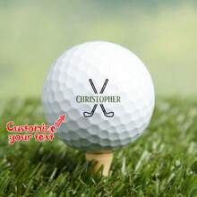 3/6 pièces Balles de golf personnalisées - Créez vos propres balles de golf, un cadeau parfait pour les golfeurs et les passionnés - Fabriquées en caoutchouc durable, double couche de qualité compétition, convient pour les cadeaux uniques et les événements mémorables - Idéal pour les golfeurs, les mariages, les tournois et les occasions spéciales