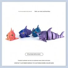 2025 New Year Bestselling 3D Printed Ocean Animal Moray Eel & Seaweed Movable Joint Toy Decor Ornament Crafts