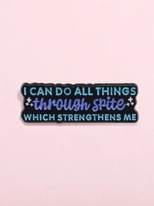 1PC Dark Humor Sarcastic Enamel Pins Custom I Can Do All Things Through Spite Brooches Lapel Badges Funny Jewelry Gift For Friends - Multicolor - View 4
