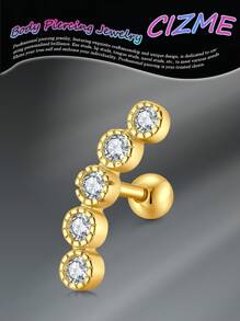 CIZME 1 件 16g 软骨耳钉耳屏耳钉软骨穿孔首饰前耳钉耳钉车耳甲海螺不锈钢穿孔首饰，不锈钢耳钉男女款向日葵月亮花星蝴蝶心叶蛇心 CZ 16G 软骨耳环套装螺丝后耳环耳钉穿孔首饰，16G 软骨耳环不锈钢耳钉球背软骨耳钉海螺穿孔首饰女士