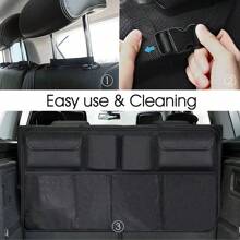 Accesorios para automóvil - Organizador de maletero universal ajustable, bolsa de almacenamiento para asiento trasero, red de alta capacidad de uso múltiple, organizador para respaldo de asiento de automóvil Oxford, accesorio de viaje con enfriamiento