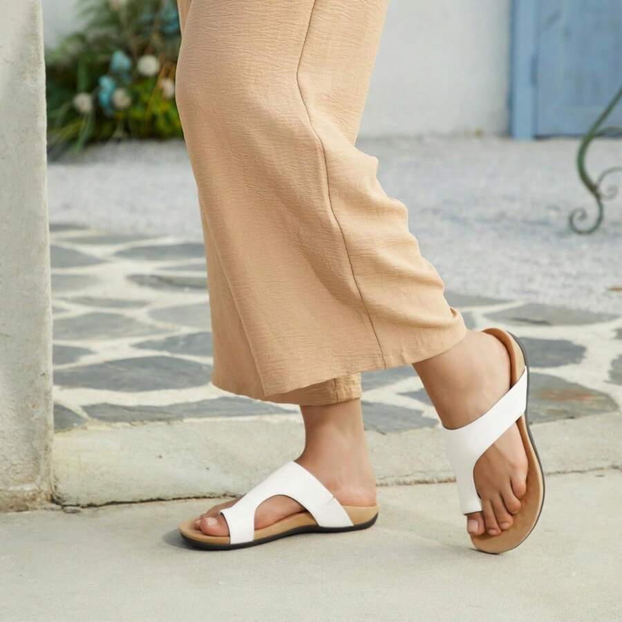 Women's Orthopedic Sandals Arch Support Flip Flops Fashionable Comfortable Walking Orthotic Thong Sandals