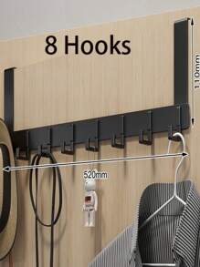 Behind The Door Hook Shelf, No Hole Wall Hooks, Bedroom, Kitchen Door Storage Coat Hooks, Clothes Hanger, Bag Hooks, Kitchen Cabinet Door Hooks, Dormitory Cabinet Door Hooks, Multi-Purpose Hooks For Convenient Storage Behind The Door, Space-Saving And Neatly Organized, Wall Picture Frame, Wall Hooks Self Adhesive, Hooks, Hook, Wall Hooks, Bathroom, Towel Holder, Hooks, Wall Hooks, Hooks, Wall Hook, Door Hanger