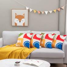 Set Of 4 Decorative Throw Pillow Soft Velvet Covered Couch Pillow Double-Side - Multicolor - View 3
