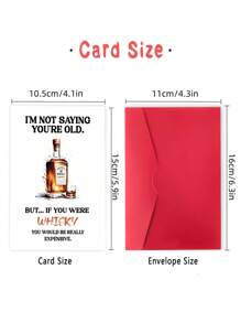 1 pieza Tarjeta de cumpleaños divertida para papá, esposo, hijo, novio - Tarjeta de cumpleaños única para hombre, personalizada, en inglés, para celebrar el 10º, 20º, 30º, 40º, 50º, 60º, 70º u 80º cumpleaños