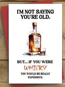 1 pieza Tarjeta de cumpleaños divertida para papá, esposo, hijo, novio - Tarjeta de cumpleaños única para hombre, personalizada, en inglés, para celebrar el 10º, 20º, 30º, 40º, 50º, 60º, 70º u 80º cumpleaños