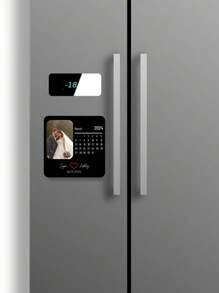 1 Stück personalisierter Kühlschrankmagnet mit Datum, Kühlschrankmagnet Geschenk zum Valentinstag, Hochzeit, personalisierte magnetische Haftnotizen, zarte Romantik - Schwarz - Übersicht 8