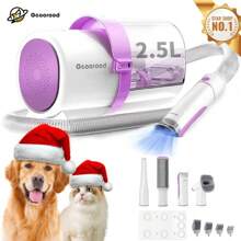 [LimitedTimeDeal]Dog Grooming Vacuum, 13000Pa Dog Vacuum Brush For Shedding Grooming, Pet Grooming Vacuum, Dog Hair Vacuum Groomer, 2.5L Large Dog Grooming Kit, Pet Products #TikTokShop - G2-W(四合一) - 查看 1