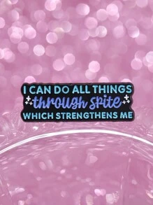 1PC Dark Humor Sarcastic Enamel Pins Custom I Can Do All Things Through Spite Brooches Lapel Badges Funny Jewelry Gift For Friends - Multicolor - View 2