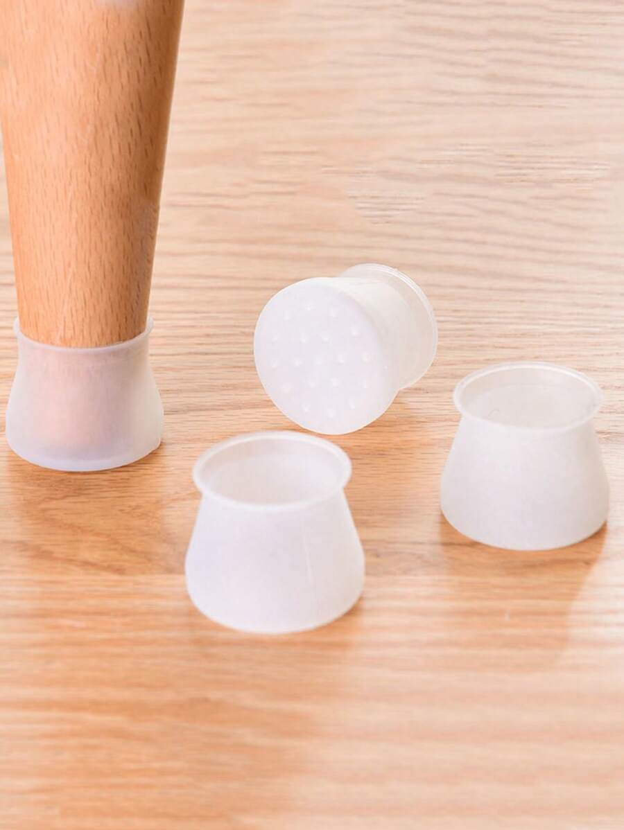 4入組矽膠防滑椅子腳套,簡約風矽膠家具墊適用於防止划痕和噪音