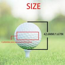 3/6pcs Premium Customized Golf Balls - Customize And Create Your Own Golf-Themed Letter Golf Balls As Gifts For Your Loved Ones Or Boss - Text Font Color Is the Image Color - View 3