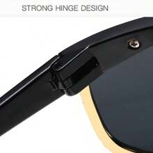 Gafas de moda con montura completa, de estilo trendy de los 90s y Y2K, para hombres y mujeres, gafas de rave party con forma oval cool - Multicolor - Ver 3