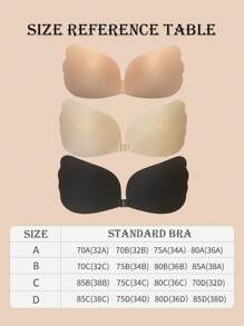 Sujetador autoadhesivo sin espalda para mujer, push-up, invisible, sin tirantes, transpirable y anti-caída, adecuado para vestidos de novia