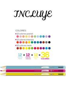 24-36 lápices de colores borrables, colores clásicos pastel y neón para el regreso a clases